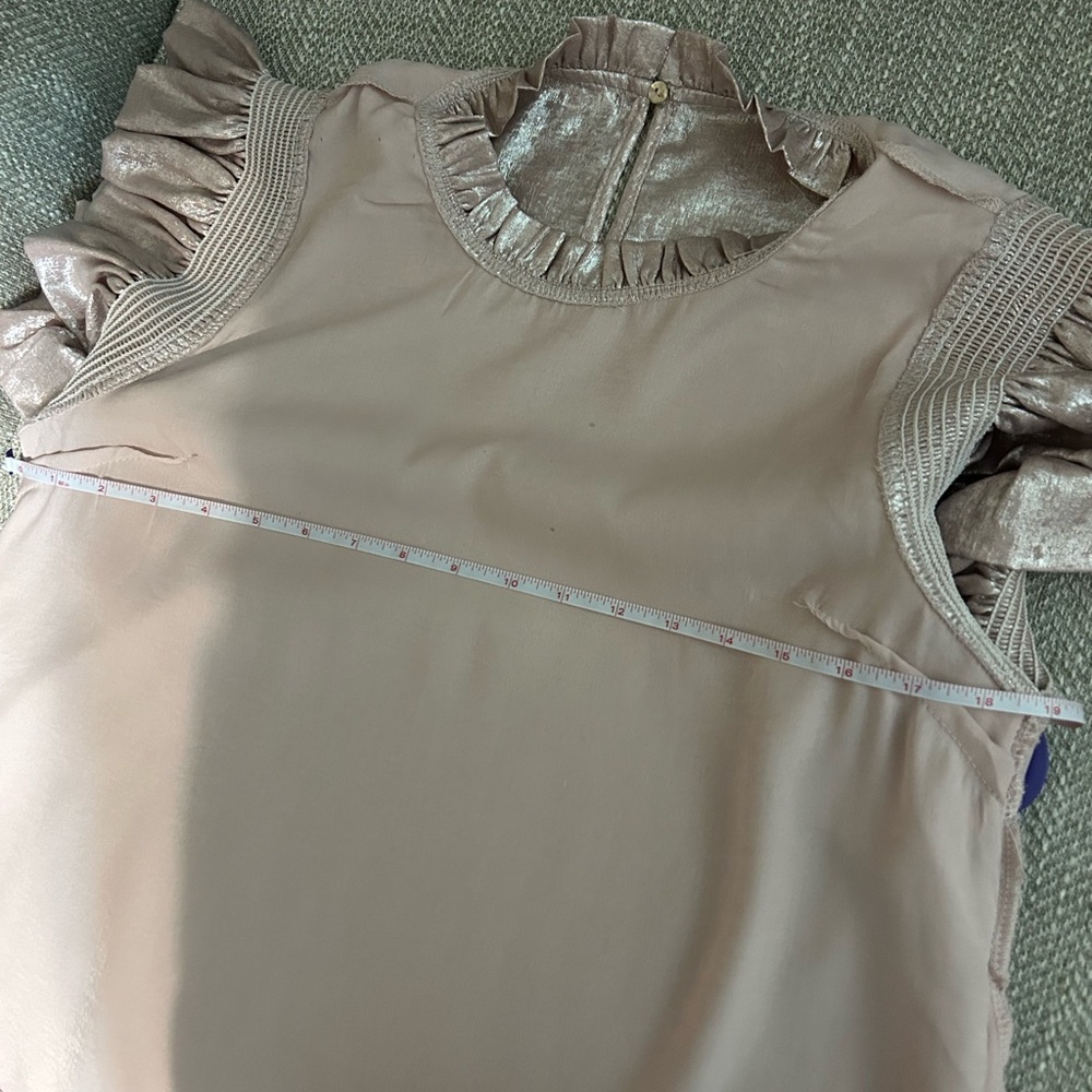 Metallic Ruffle Sleeve Top - Picture 8 of 9